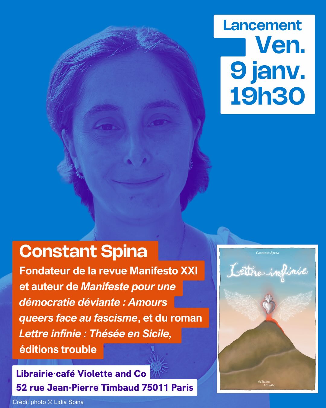 Lancement Lettre infine – Thésée en Sicile, Constant Spina