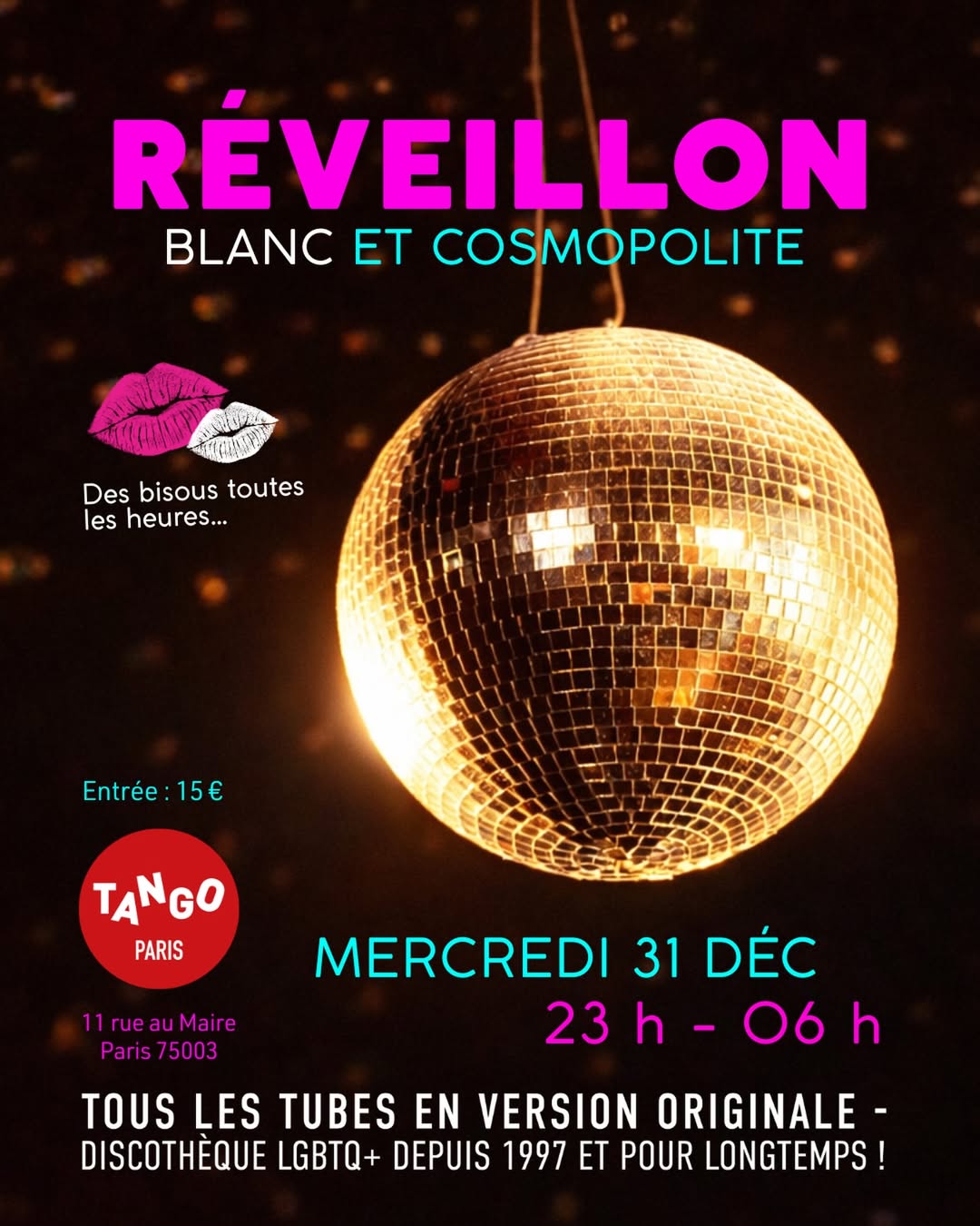 Réveillon blanc et cosmopolite