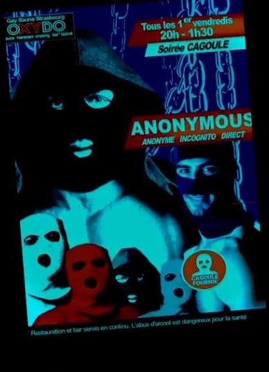 Sauna/cruising - soirée cagoule dès 20h